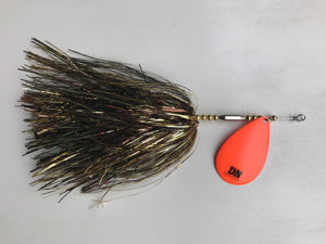 Leurre Bucktail musqué 8,5 lames doubles #8 Flash simple hameçon